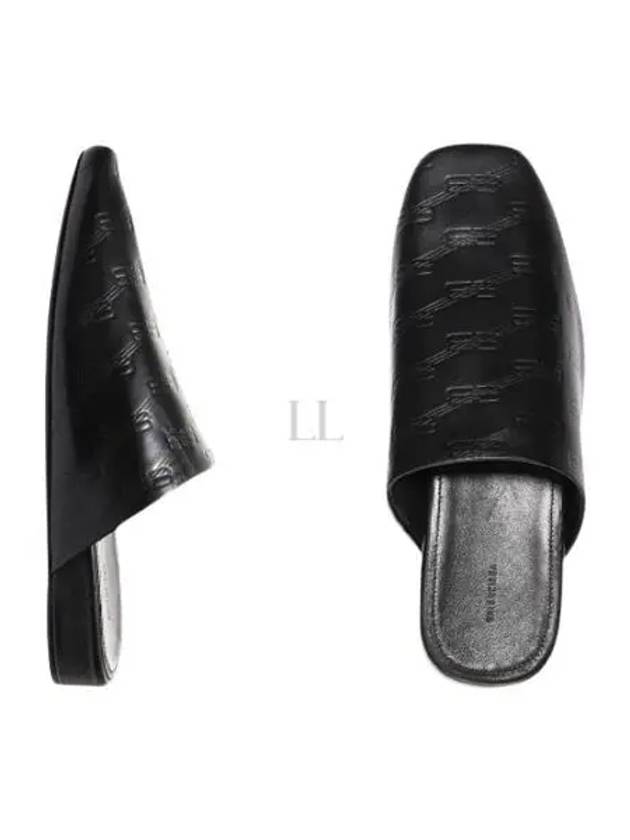 Debossed Logo Leather Mule Black - BALENCIAGA - BALAAN 2