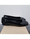 Women's Heart Logo Patent Ballerina Flat Shoes Black FSV801 CVE003 001 - AMI - BALAAN 3