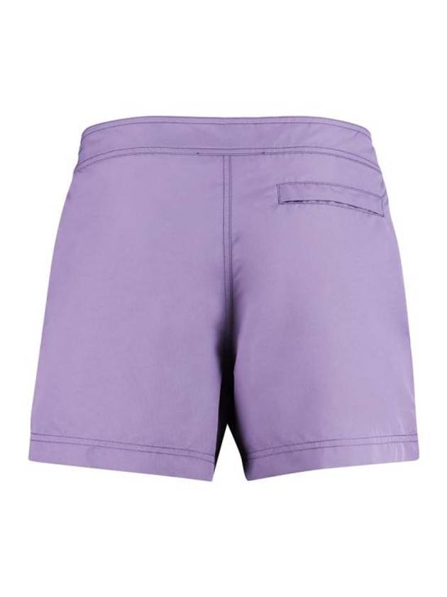 Logo Printing Swim Shorts Purple - OFF WHITE - BALAAN 3