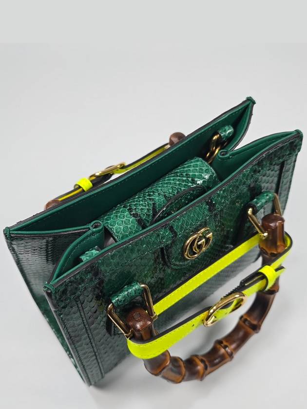 Diana Mini Green Python Tote Bag - GUCCI - BALAAN 7