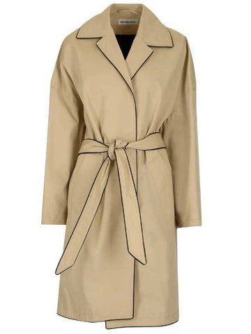 Line Detail Belt Single Coat Beige - BALENCIAGA - BALAAN 1