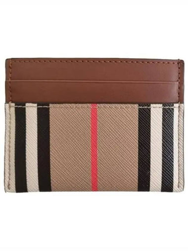 Sandon Vintage Nova Check Card Wallet Beige - BURBERRY - BALAAN 1