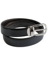 Horseshoe Buckle Reversible Leather Belt Black Brown - MONTBLANC - BALAAN 4