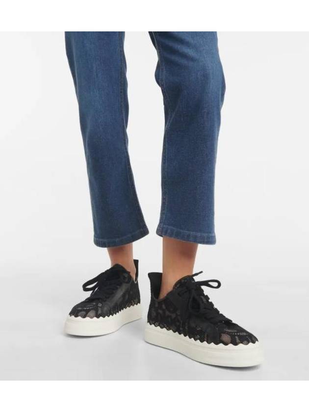 Lauren Lace Low Top Sneakers Black - CHLOE - BALAAN 8