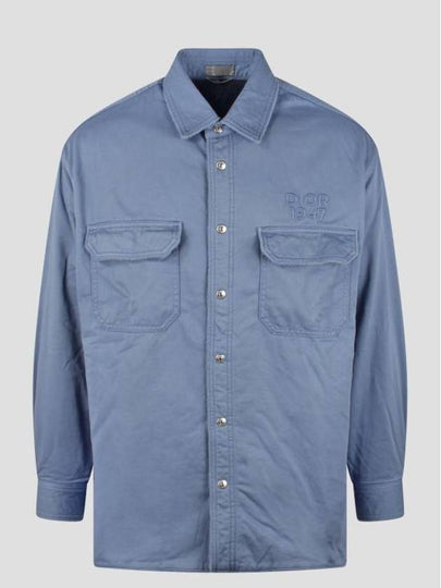 Overshirt Cotton Jacket Blue - DIOR - BALAAN 2