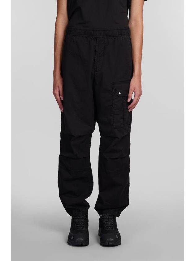 Supima Cotton Twill Stretch TC Straight Pants Black - STONE ISLAND - BALAAN 2