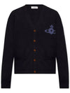 Alex Sphere Intarsia Cardigan Black - VIVIENNE WESTWOOD - BALAAN 3