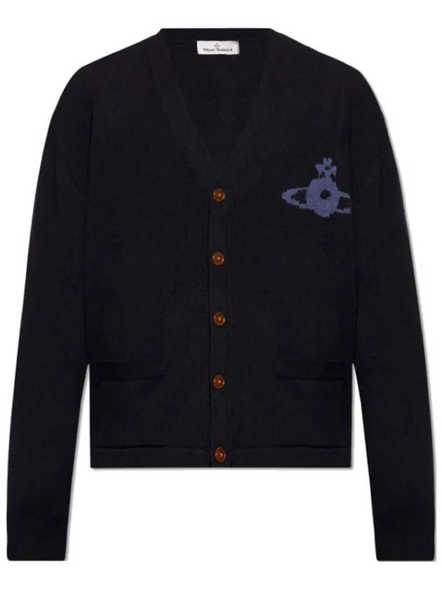 Alex Sphere Intarsia Cardigan Black - VIVIENNE WESTWOOD - BALAAN 3