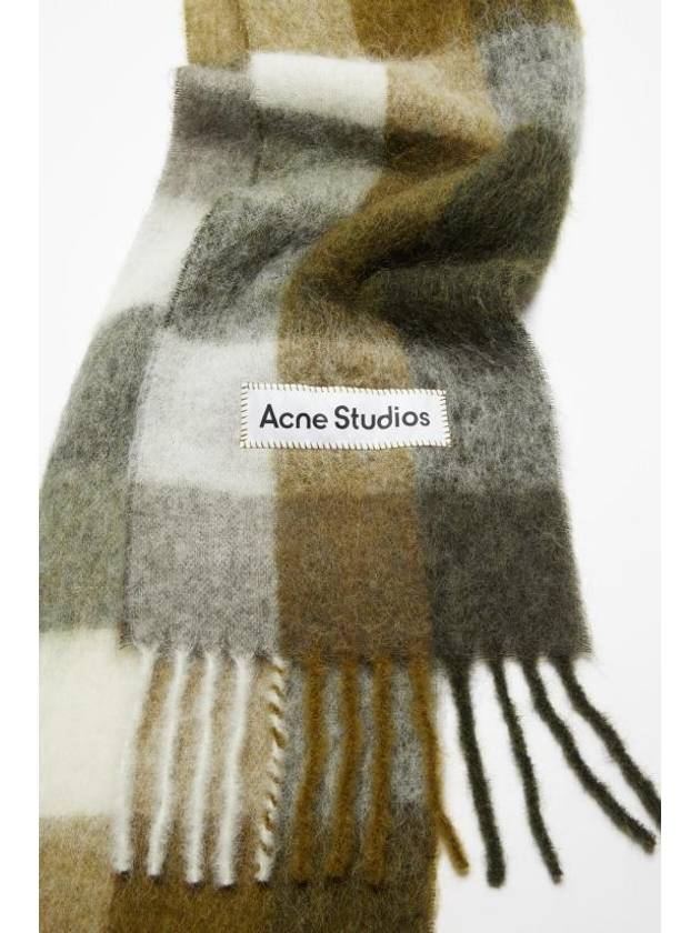 Muffler Scarf CA0084 DID Free TAUPE GREEN BLACK - ACNE STUDIOS - BALAAN 4