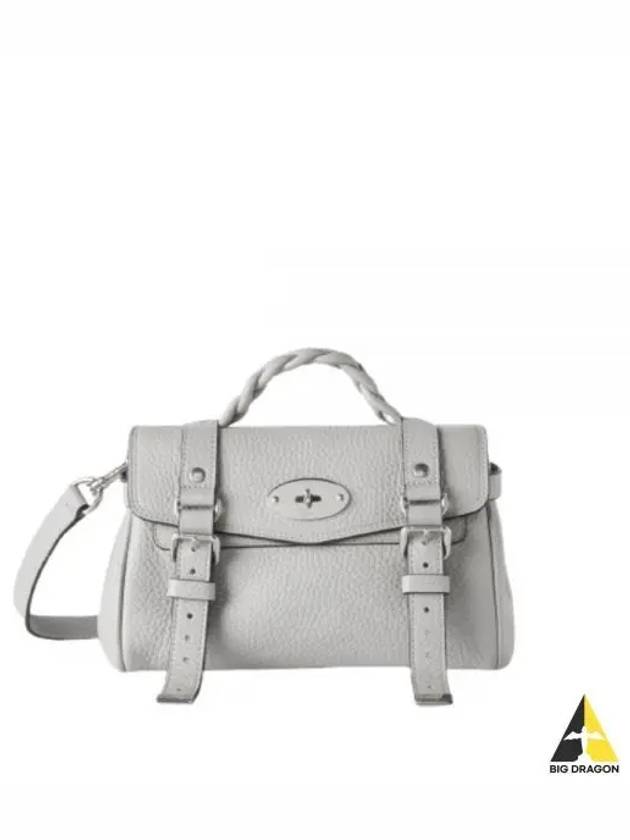 Alexa Heavy Grain Mini Tote Bag Pale Grey - MULBERRY - BALAAN 2