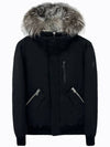 Dixon Nordic Tech Down Silver Fox Fur Bomber Jacket Black Silver - MACKAGE - BALAAN 2