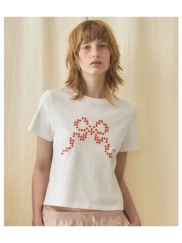 RIBBON GRAPHIC LOGO TEE white - BENSIMON - BALAAN 1