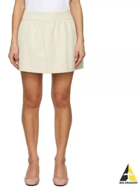 Nettuno Side Slit Nylon A-line Skirt Ivory - MAX MARA - BALAAN 2