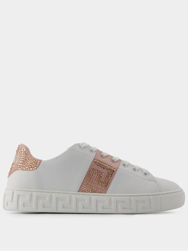 Sneakers - Versace - Cotton - White/Pink - VERSACE - BALAAN 1