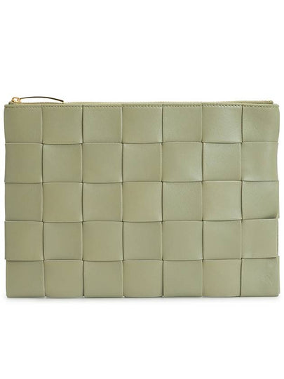 Cassette Intrecciato Medium Clutch Bag Travertine - BOTTEGA VENETA - BALAAN 2