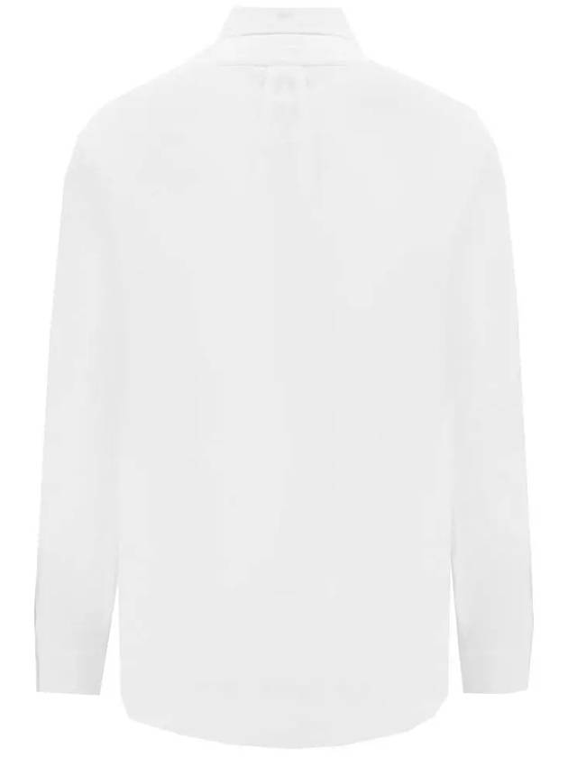 Embroidered Pony Linen Long Sleeve Shirt White - POLO RALPH LAUREN - BALAAN 4