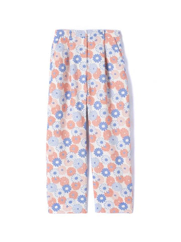 flower pattern cropped pants pink - KENZO - BALAAN 1