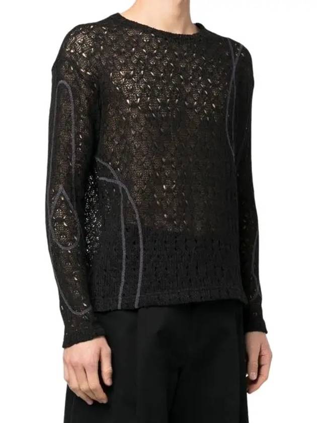 Lace knit sweater ATB862M BLACK - ANDERSSON BELL - BALAAN 3