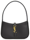 LE 5A 7 Small Smooth Leather Hobo Shoulder Bag Black - SAINT LAURENT - BALAAN 2