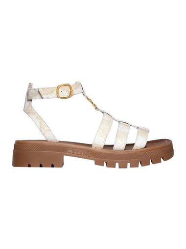 Triomphe Clea Gladiator Chunky Sandals White - CELINE - BALAAN 1