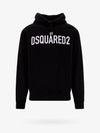 Frontal Logo Print Cotton Hoodie Black - DSQUARED2 - BALAAN 1