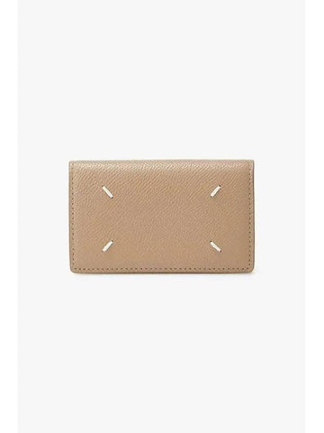 4 Stitch Fold Card Case Brown - MAISON MARGIELA - BALAAN 1