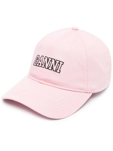 Embroid Logo Ball Cap Lilac - GANNI - BALAAN 1