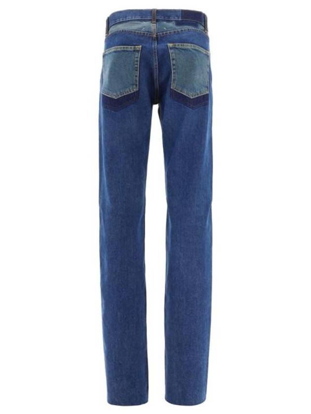 Back Stitch 7 Pocket Cotton Straight Jeans Blue - MAISON MARGIELA - BALAAN 3