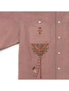 Men's I4SS01PK Root Zip Embroidery Shirt Pink - IOEDLE - BALAAN 3