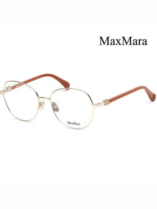 Glasses frame MM5034 028 round gold frame glasses - MAX MARA - BALAAN 1