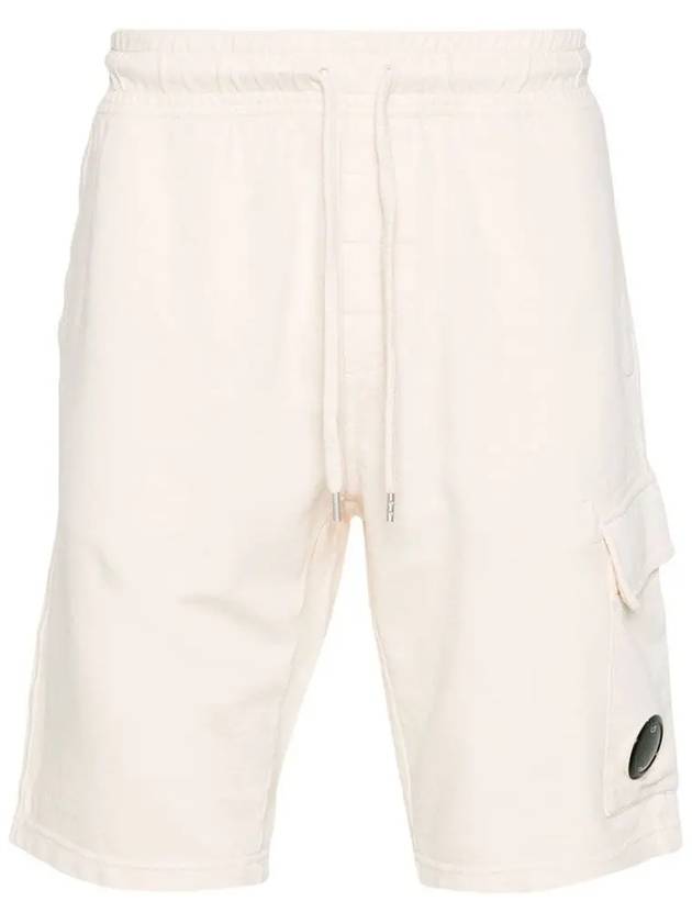 Light Fleece Utility Shorts Beige - CP COMPANY - BALAAN 2