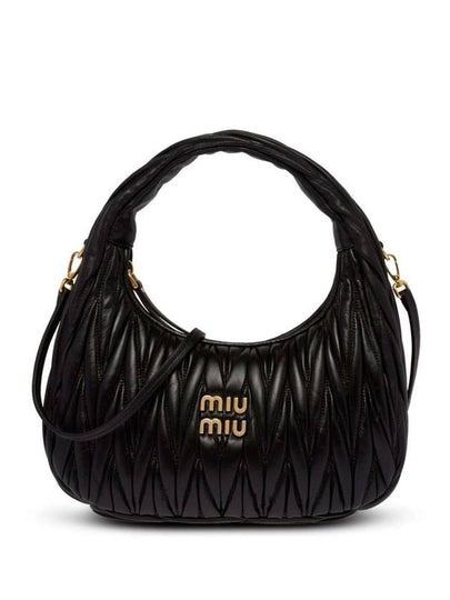 Wander Materasse Nappa Leather Shoulder Bag Black - MIU MIU - BALAAN 2