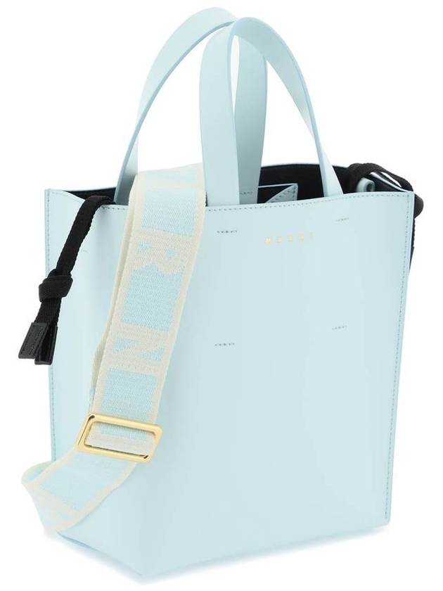 Museo Mini Leather Tote Bag Blue - MARNI - BALAAN 5