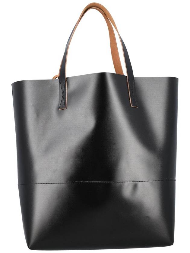 Tribeca Logo Print Tote Bag Black - MARNI - BALAAN 5