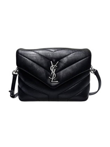 467072 Black leather silver Lulu Toy cross bag - SAINT LAURENT - BALAAN 1