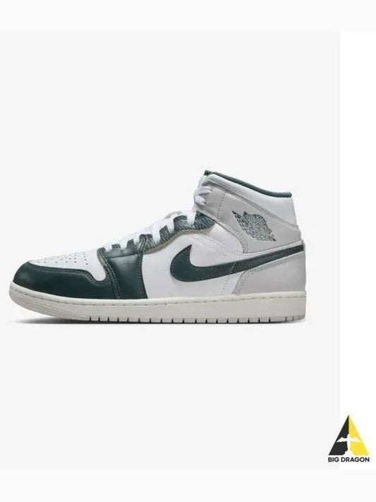 Air Jordan 1 Mid SE M White Neutral Gray Oxidized Green FQ7720 103 - NIKE - BALAAN 1