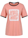 Wave color combination T-shirt MW3ME275CRL - P_LABEL - BALAAN 11