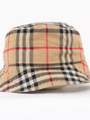 Check Cotton Bucket Hat Beige - BURBERRY - BALAAN 4