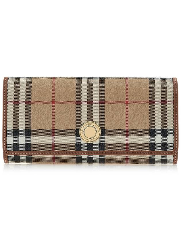 Vintage Check Flap Long Wallet Beige - BURBERRY - BALAAN 2