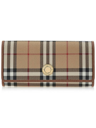 Vintage Check Flap Long Wallet Beige - BURBERRY - BALAAN 2