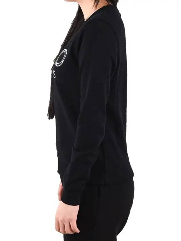 Women s Embroidered Logo Sweatshirt Black F952SW775952 99 - KENZO - BALAAN 4