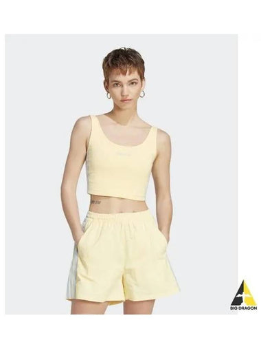 adidas Island Club Crop Tank Yellow IT8157 - ADIDAS - BALAAN 1