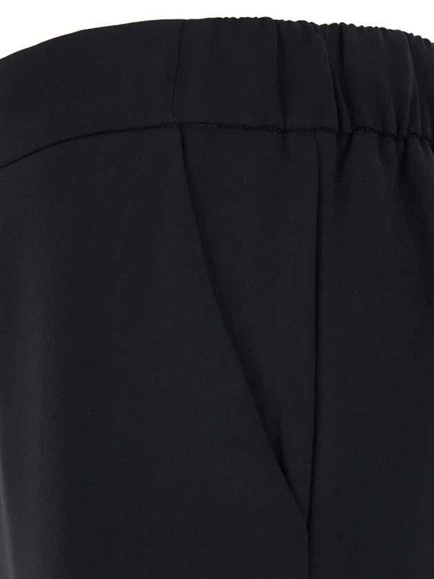 Black Pants With Wide Leg And Elastic Rear Waist In Tech Fabric Woman - P.A.R.O.S.H. - BALAAN 3