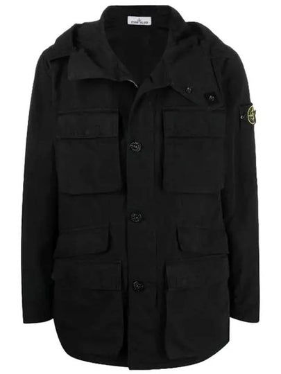 Men's Logo Patch Pocket Detail Jacket Black - STONE ISLAND - BALAAN 2