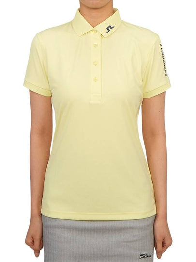 Women's Golf Tour Tech Polo Shirt Wax Yellow - J.LINDEBERG - BALAAN 2