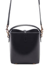 Le 37 Signature Logo Shiny Leather Small Bucket Bag Black - SAINT LAURENT - BALAAN 5