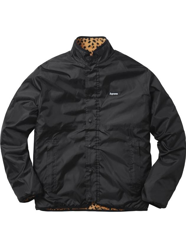 Leopard Fleece Reversible Jacket Black - SUPREME - BALAAN 3