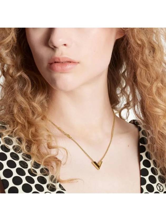 Essential V Necklace Gold - LOUIS VUITTON - BALAAN 6