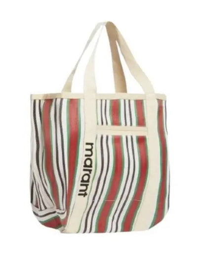 Darwen Striped Nylon Tote Bag Red - ISABEL MARANT - BALAAN 2