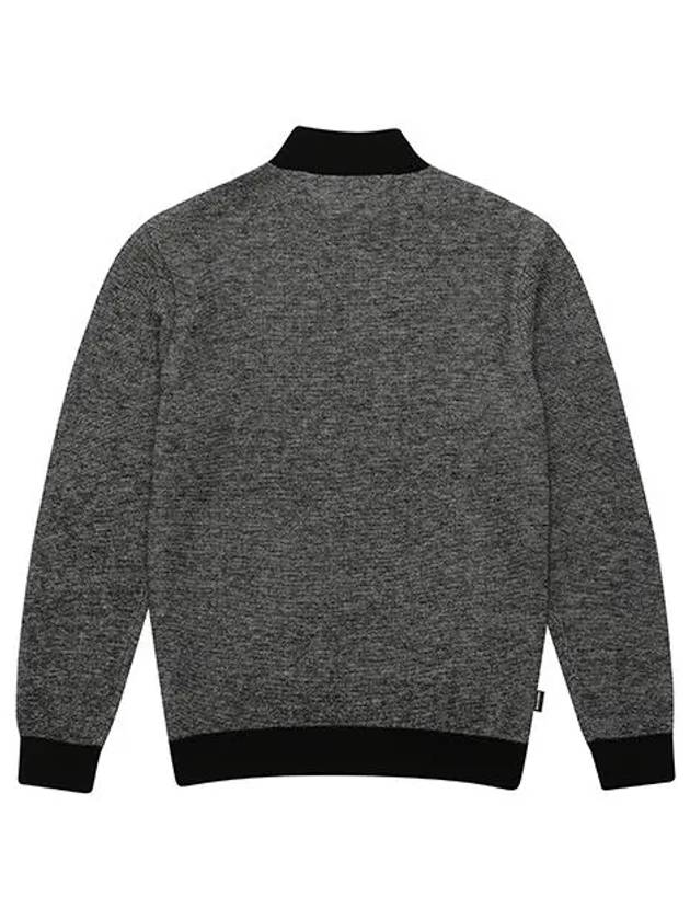 men's two-tone high neck knit top black - BLACK&WHITE - BALAAN 3